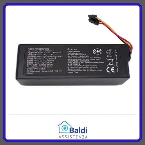 RICAMBIO BATTERIA PER ROBOT ASPIRAPOLVERE PHILIPS XU7000 XU7100