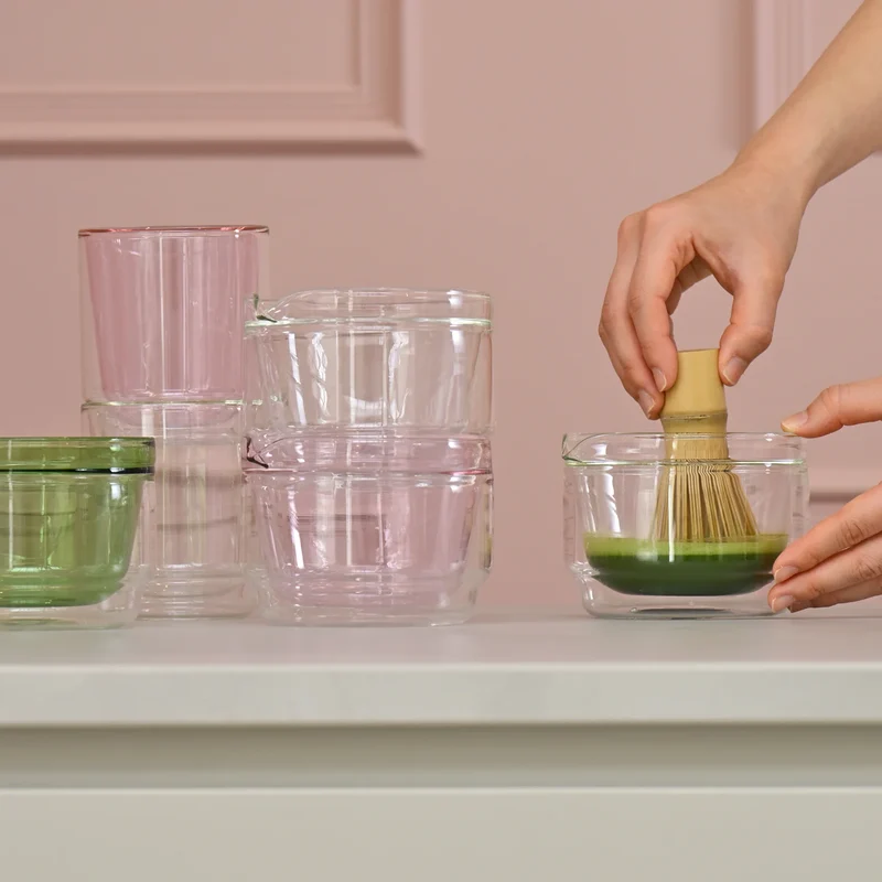 Double-walled Matcha Bowl 300ml Green