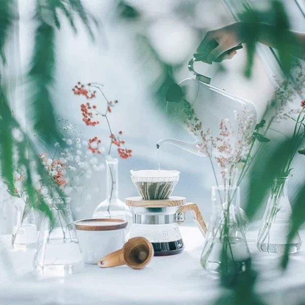 [Hario Asia Official] V60 Glass Dripper Olive Wood - 02 Size