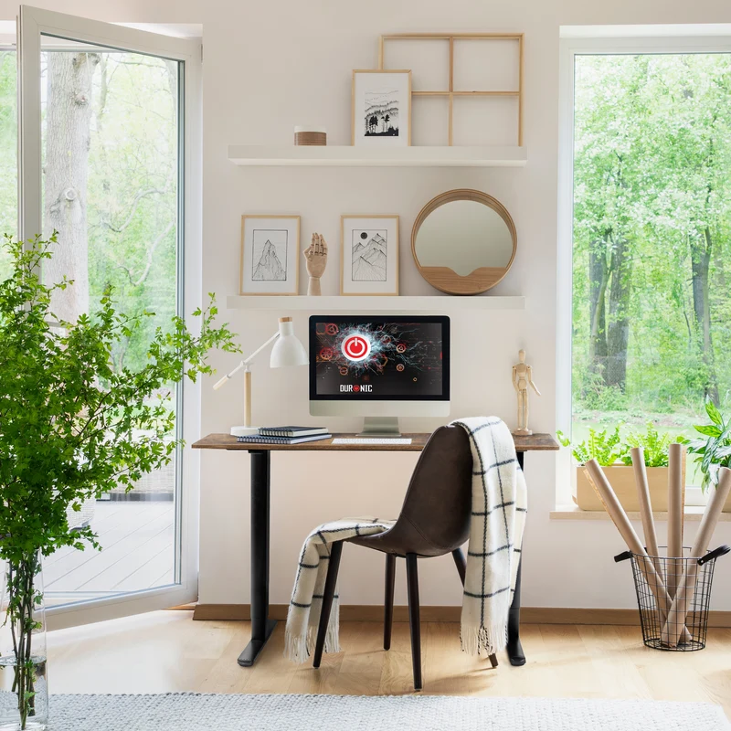 Duronic CD140 BO Scrivania Elettrica Regolabile in Altezza 140x60 cm, Desk Sit Stand Motorizzato 72-118 cm con Memorie USB USB-C, Carico 70 kg, Postazione Ergonomica Ufficio Casa Smart Working (Copy) (Copy)