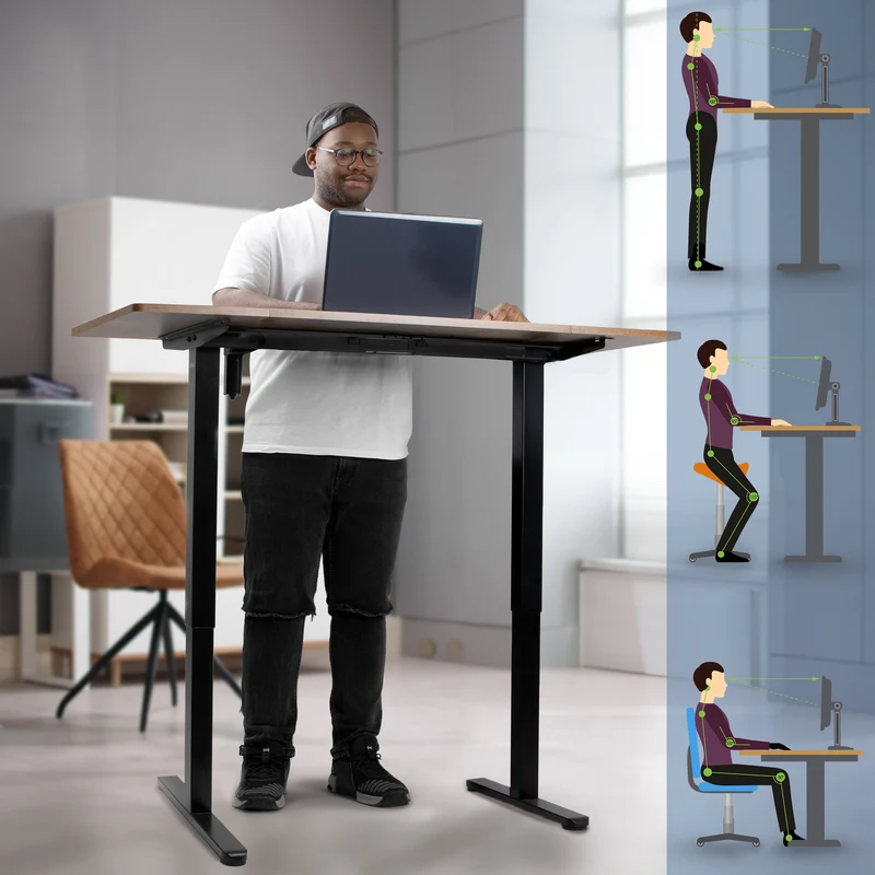 Duronic CD140 BO Scrivania Elettrica Regolabile in Altezza 140x60 cm, Desk Sit Stand Motorizzato 72-118 cm con Memorie USB USB-C, Carico 70 kg, Postazione Ergonomica Ufficio Casa Smart Working (Copy) (Copy)