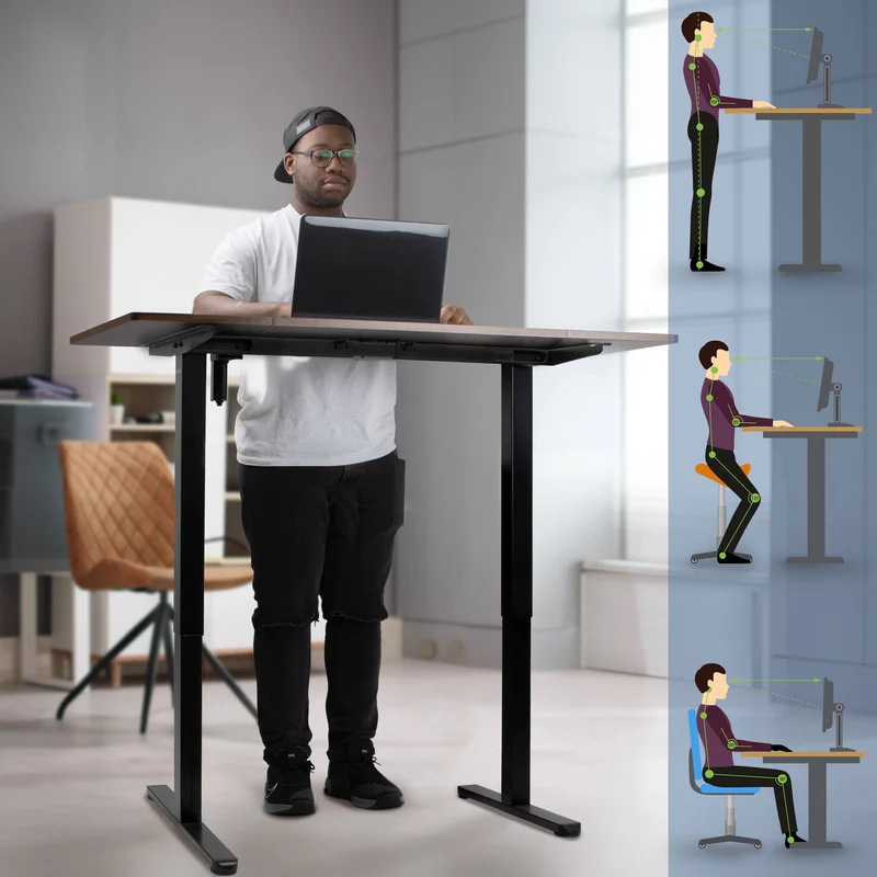 Duronic CD140 BT Scrivania Elettrica Regolabile in Altezza 140x60 cm, Desk Sit Stand Motorizzato 72-118 cm con Memorie USB USB-C, Carico 70 kg, Postazione Ergonomica Ufficio Casa Smart Working