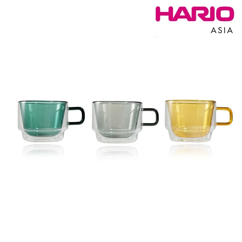HARIO COLORS Stack Mug Cup Double Wall