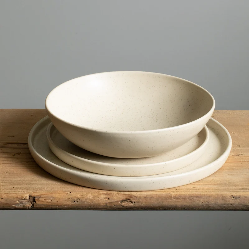 Tableware set complete Speckled Beige 16-piece