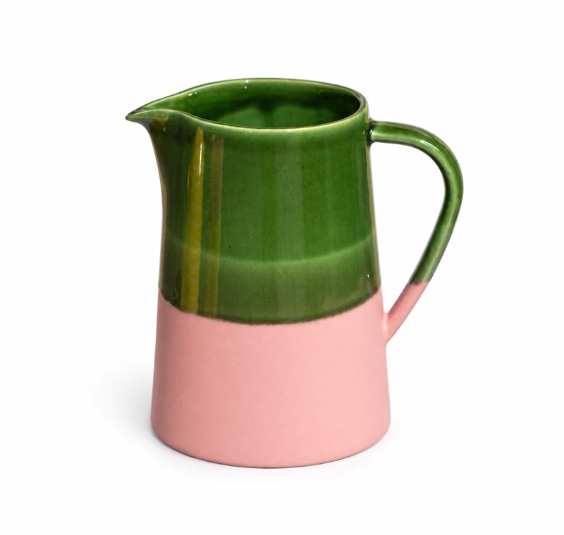 Small Pitcher, 1 L, Green/Pink