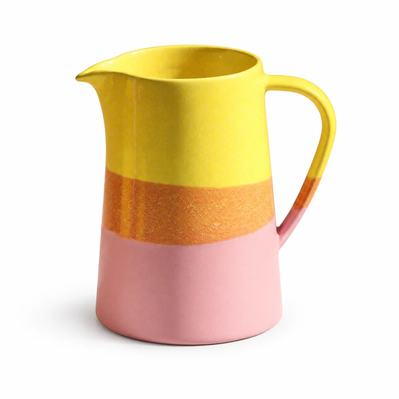 Small Pitcher, 1 L, Yellow/Pink