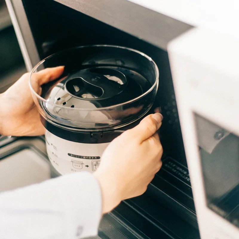 Glass Microwave Rice Cooker 1-2 cups