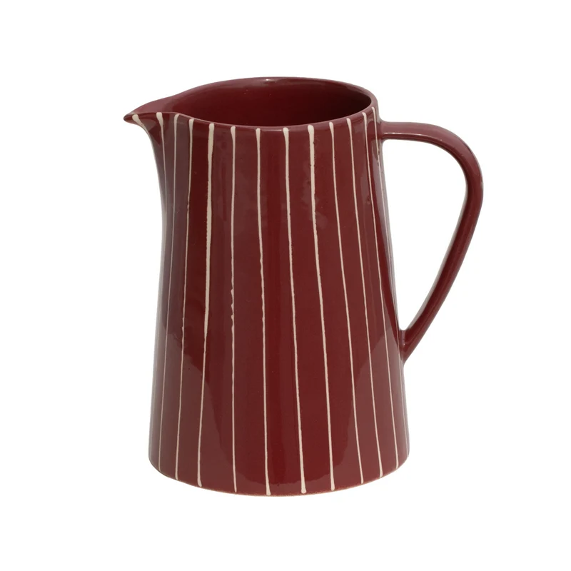Small 1-Liter Jug, Striped Dark Cherry