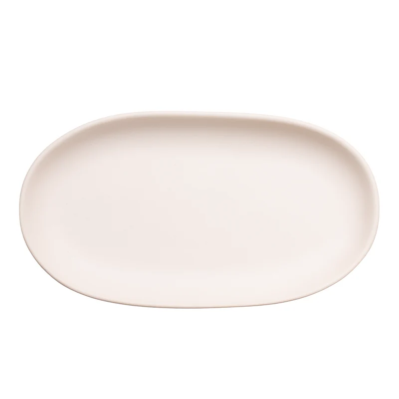 Oval Plate, 22 cm, Beige