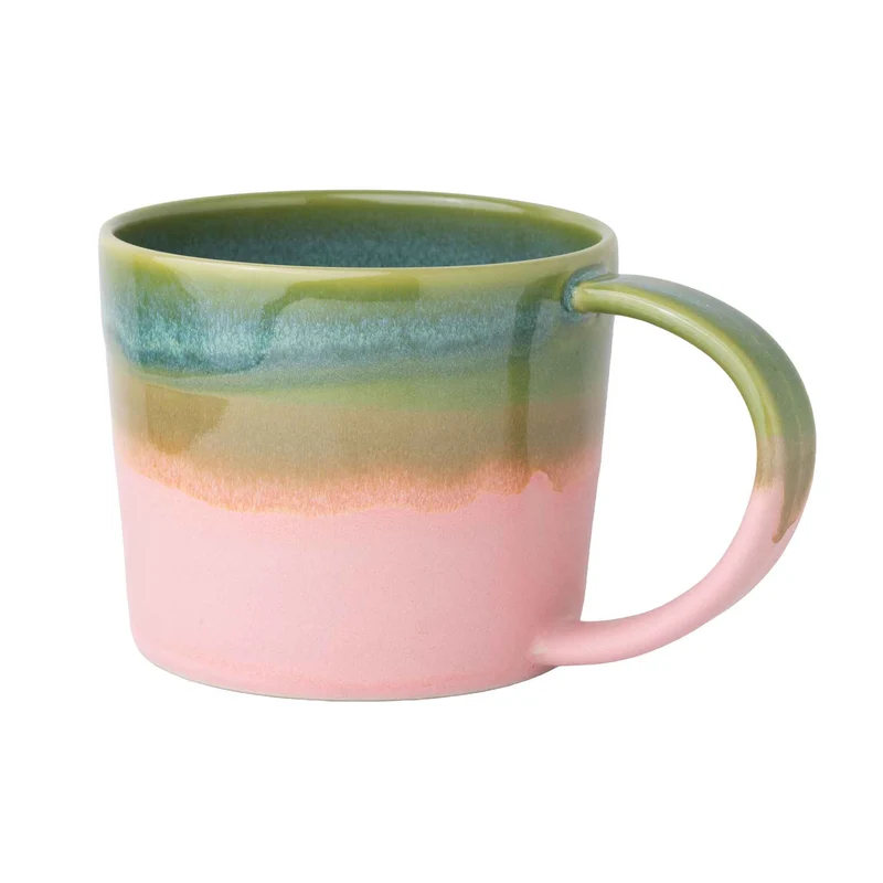 Large Green/Pink Teacup