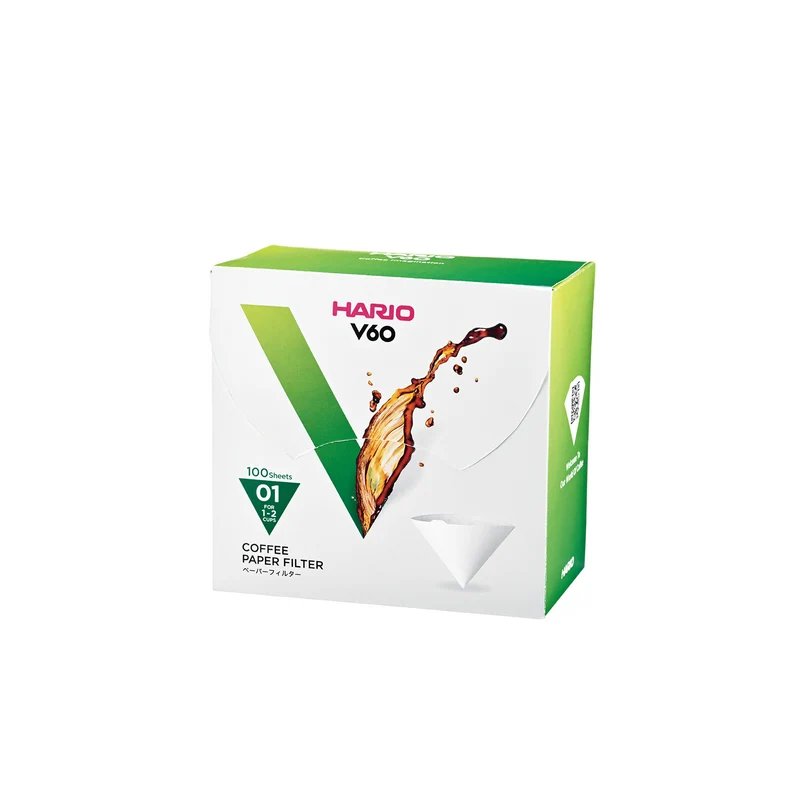 V60 Paper Filter 01, White / Natural, Box (100 sheets)