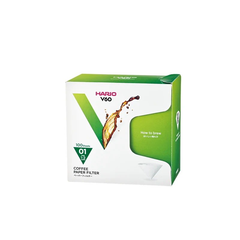V60 Paper Filter 01, White / Natural, Box (100 sheets)