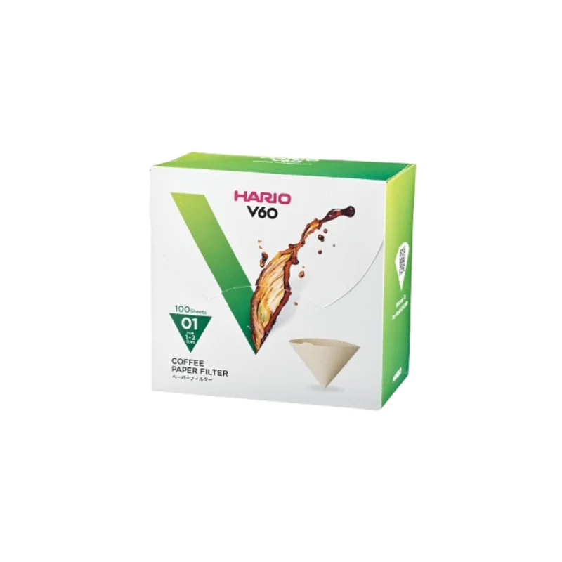 V60 Paper Filter 01, White / Natural, Box (100 sheets)