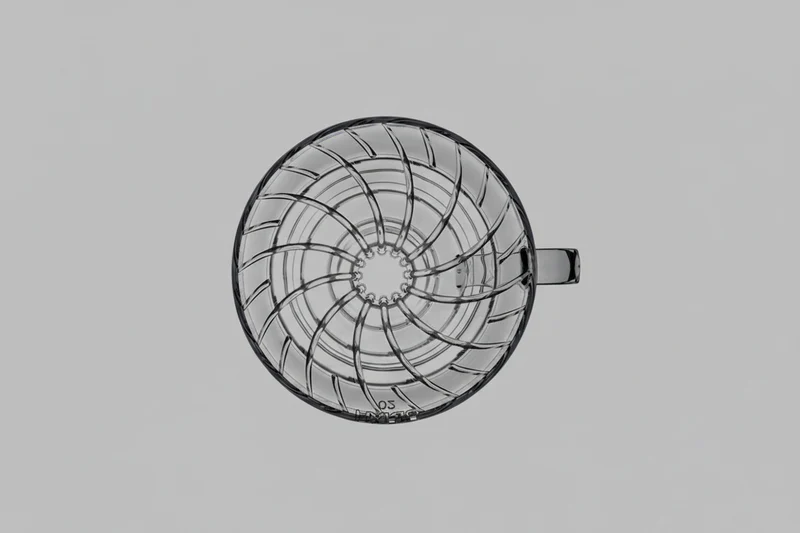 V60 Plastic Coffee Dripper 02 Transparent Black