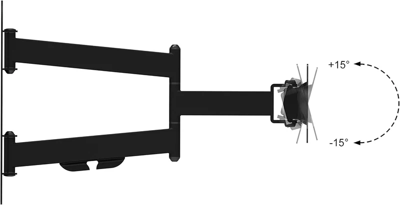 Duronic TVB1130 Supporto TV da parete regolabile e articolato per schermi LED LCD curvi monitor 13  50 portata 25kg  ultra sottile compatibile con vesa 400 x 400 mm