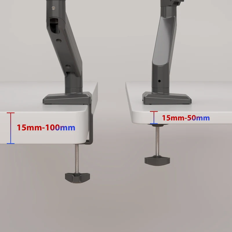 Duronic DM6A1 Supporto Monitor da Scrivania, Molla a Gas, Schermi 13"-32", Braccio Ergonomico Regolabile VESA 75/100, 360°, Inclinazione -90°/+85°, per PC, Ufficio, Gaming, Home Office, Portata 9 kg