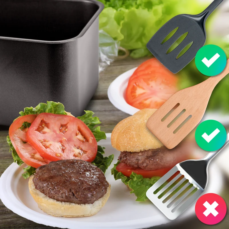 Duronic AFD2 BK 10L Set 2 Cestelli per Friggitrice ad Aria da 5L, Compatibili con Airfryer Duronic AF14, AF24 (nuova generazione) e AF34 – Accessorio Cassetti di Ricambio con Finestra e Luce Interna