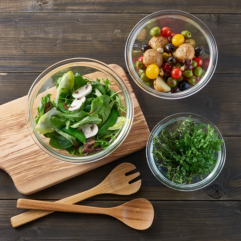 Heatproof Glass Bowl, 3 pcs set