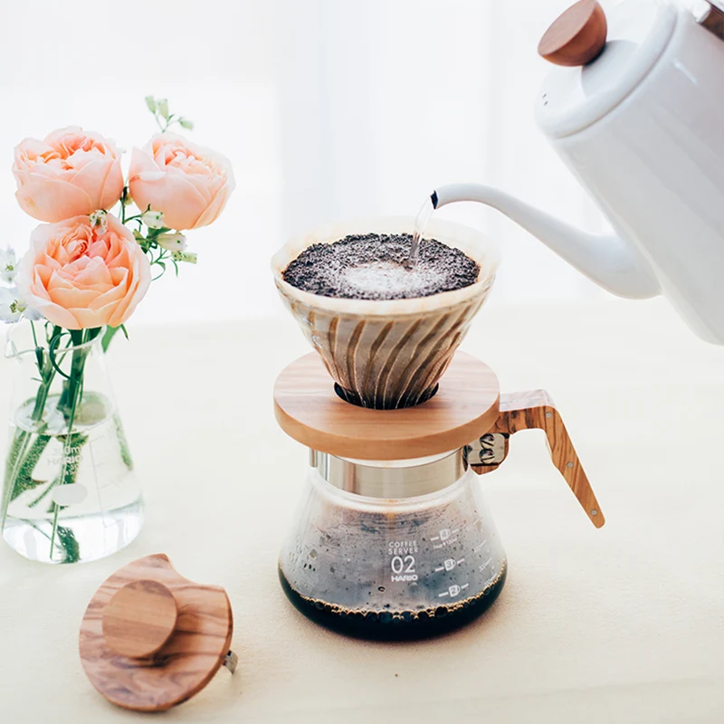 V60 Olive Wood Glass Dripper