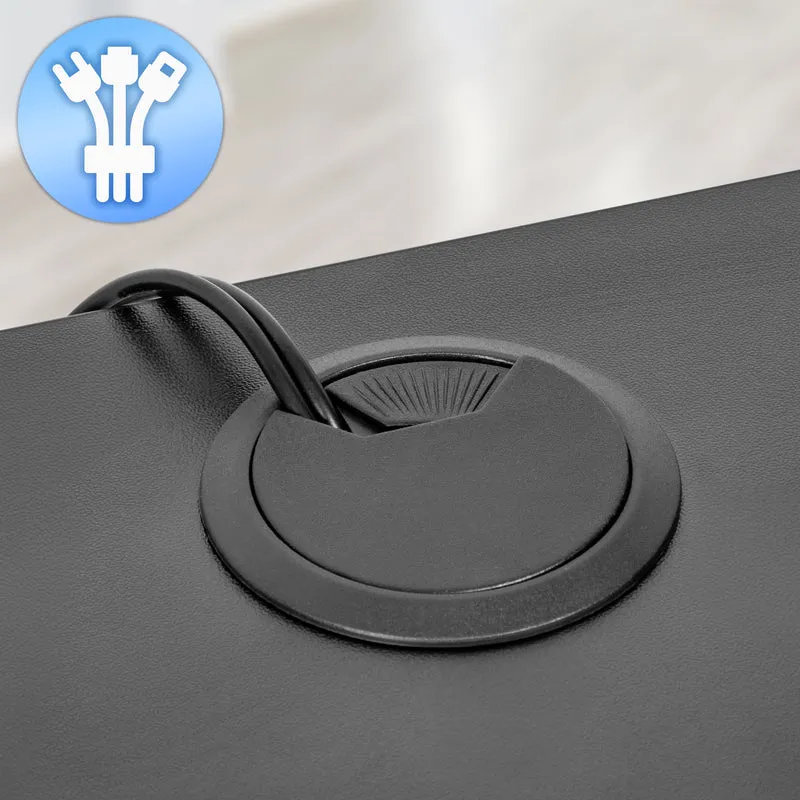 Duronic DD3 BK 120 cm Desk Top Nero con 2 cassetti |Compatibile con tutti i Desk Top da 120 cm | Accessorio per scrivania | Professionale estetico e organizzato | Superficie per sollevare lo schermo