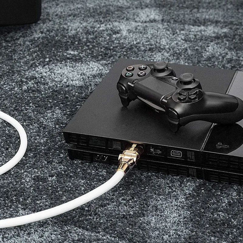 Duronic HDC01 5m Cavo HDMI schermato ad alta velocità | Trasmissione di segnale full HD 1080p 4K 2160p compatibilità ethernet | Cavo collegamento HDMI 1.4 con testina snodabile | Compatibile con TV