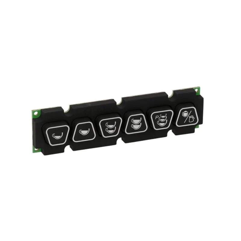 Pulsantiera a membrana gommata 6 tasti 6 LED - ricambio per macchina da caffè