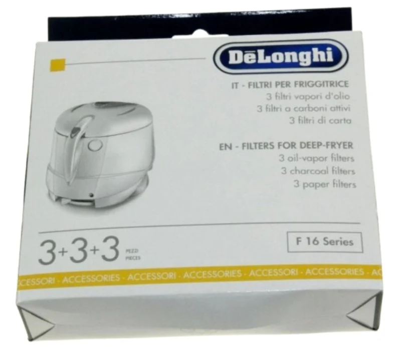 RICAMBIO KIT FILTRI PER FRIGGITRICI FRIGGITRICE DE LONGHI SERIE F16 ORIGINALI