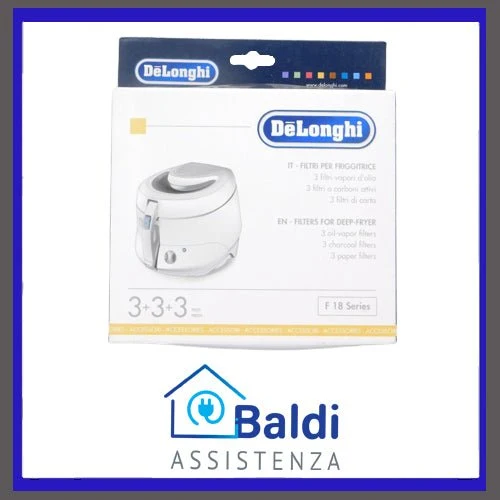 RICAMBIO KIT FILTRI PER FRIGGITRICI FRIGGITRICE DE LONGHI SERIE F18 ORIGINALI