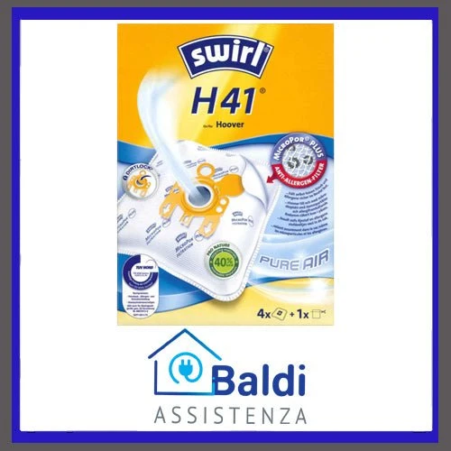 SWIRL H41 4 SACCHETTI + 1 FILTRO X ASPIRAPOLVERE HOOVER AMIGO ARIANNE FREEMOTION