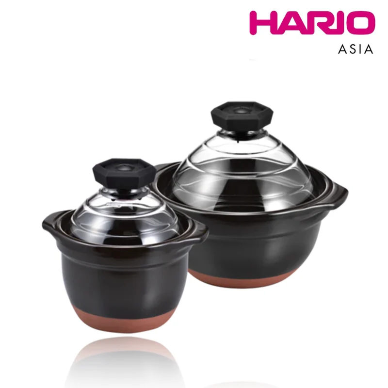 GOHANGAMA Glass-Lid Rice Cooker Ceramic Pot