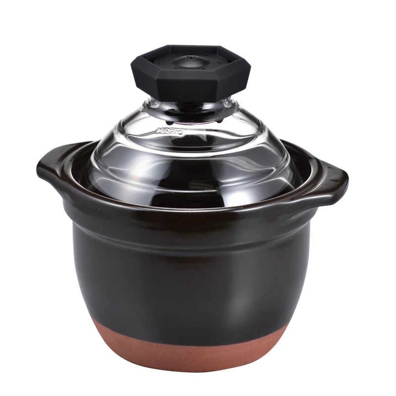 GOHANGAMA Glass-Lid Rice Cooker Ceramic Pot