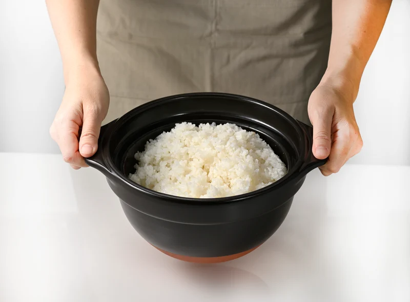 GOHANGAMA Glass-Lid Rice Cooker Ceramic Pot