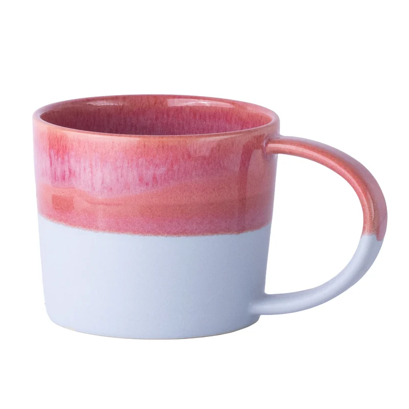 Large tea cup red / light blue