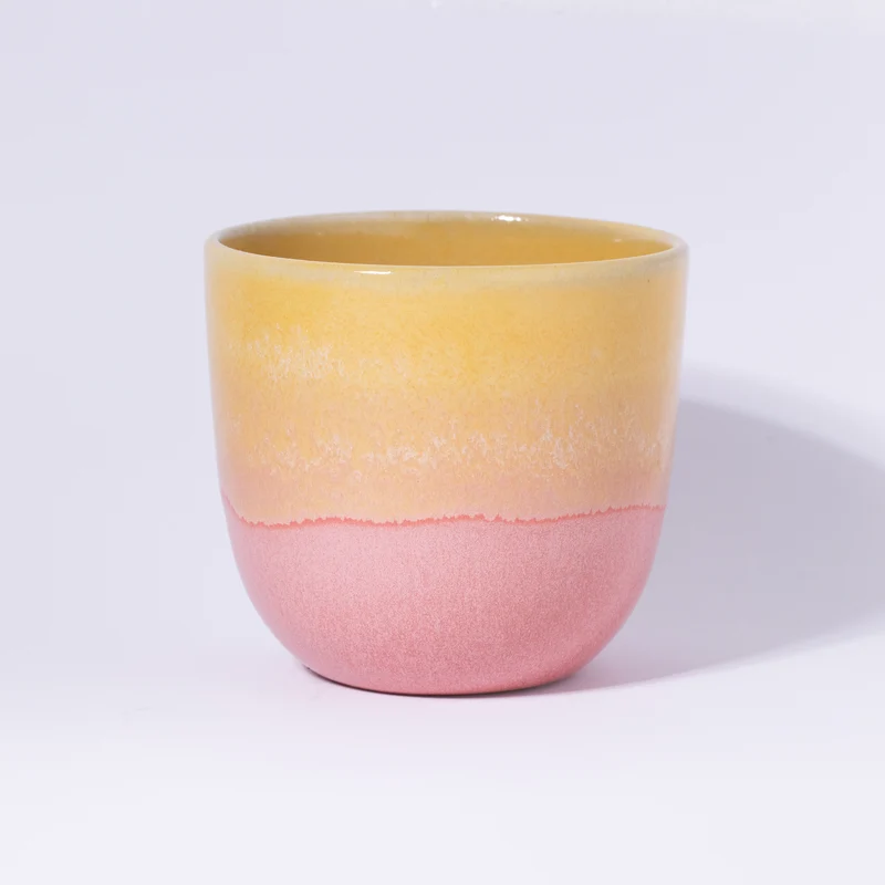 Cappuccino mug yellow / pink