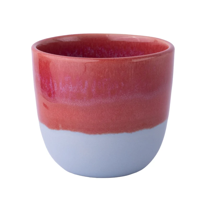 Cappuccino mug red / light blue