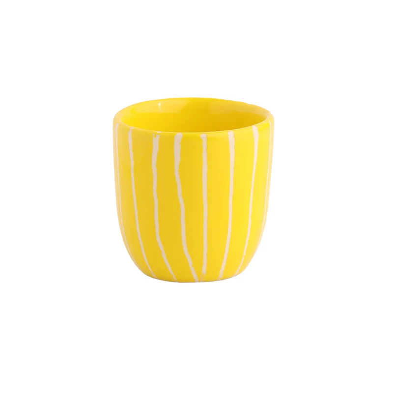 Espresso Mug Striped Yellow