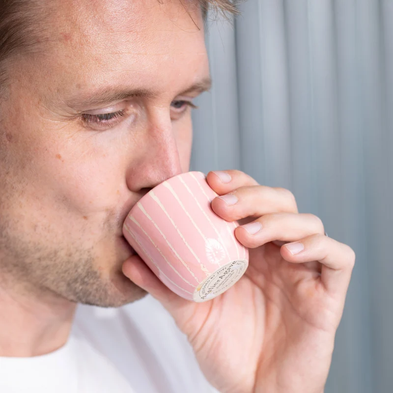 Espresso Mug Striped Pink
