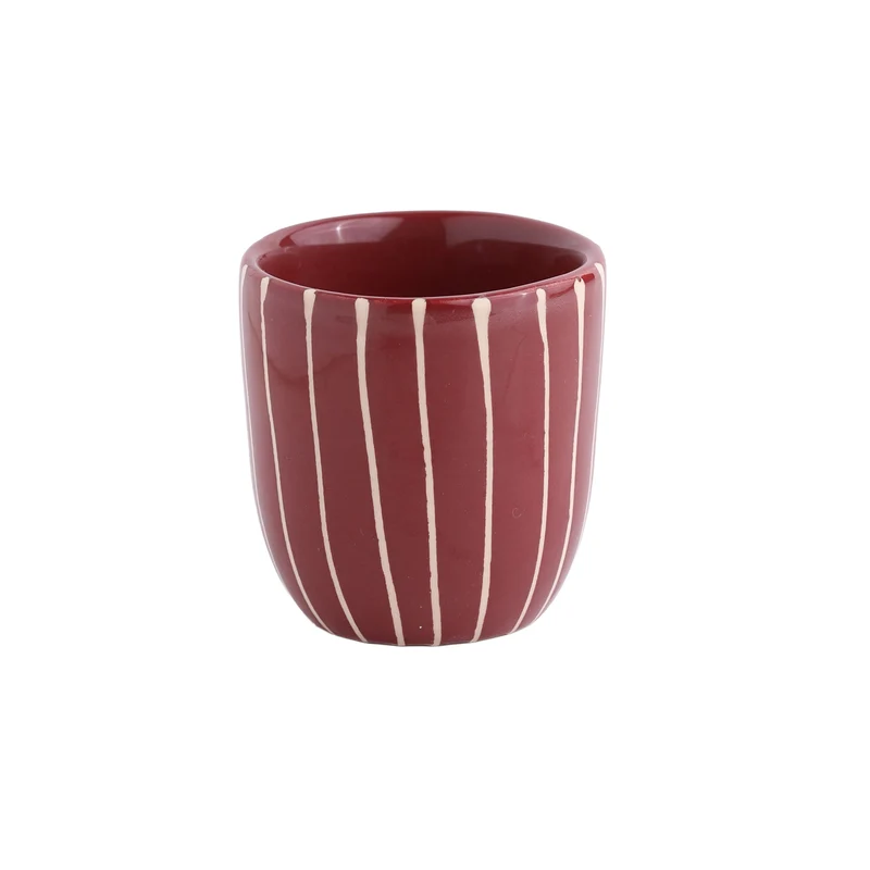 Espresso mug Striped Dark Cherry