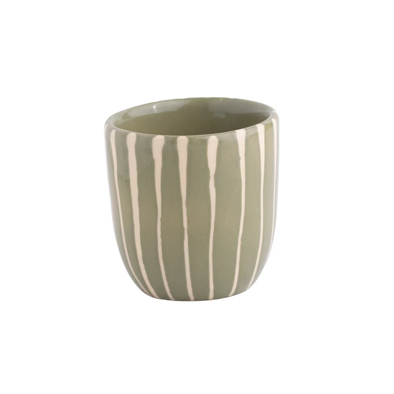 Espresso mug Striped Olive