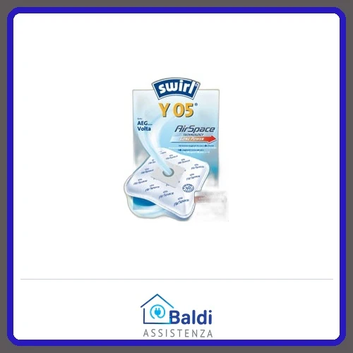 SWIRL Y05 4 SACCHETTI MICROPOR + 1 FILTRO PER ASPIRAPOLVERE DE LONGHI VARI MODELLI