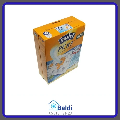 SWIRL PC87(89) 4 SACCHETTI MICROPOR + 1 FILTRO PER ASPIRAPOLVERE PANASONIC VARI MODELLI