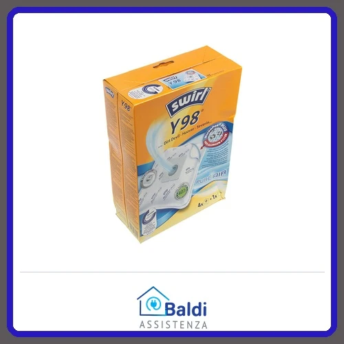 SWIRL Y98 4 SACCHETTI MICROPOR + 1 FILTRO PER ASPIRAPOLVERE SIMAC VTE14 - HOOVER SEVERIN