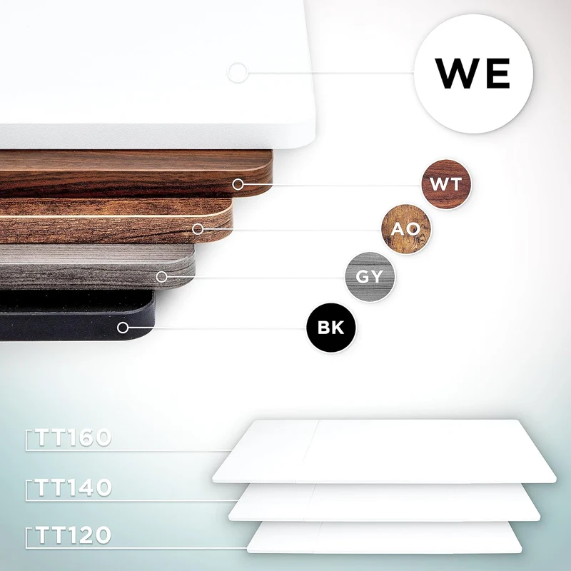 Duronic TT160 WE Piano scrivania  Ripiano scrivania 160x60x1,9cm- Compatibile con telai da scrivania Duronic | Piano di lavoro per ufficio ergonomico | Bianco
