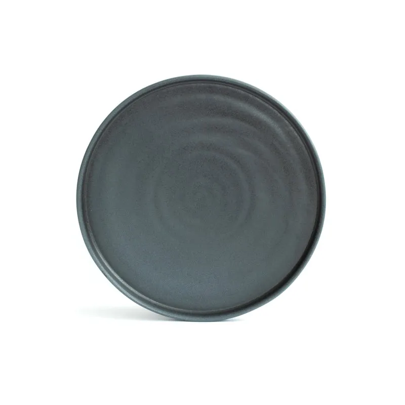 Large plate (straight edge) Matte Black