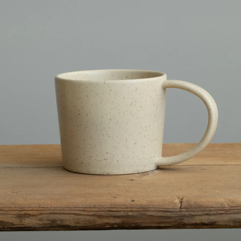 Large tea cup Speckled Beige