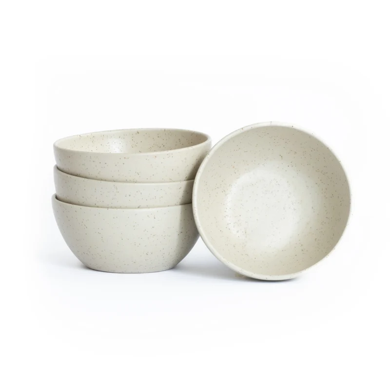Large Snack Bowl Speckled Beige