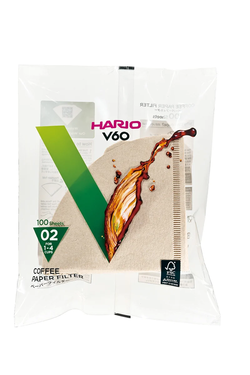 V60 Paper Filter 02, White / Natural (100 sheets)