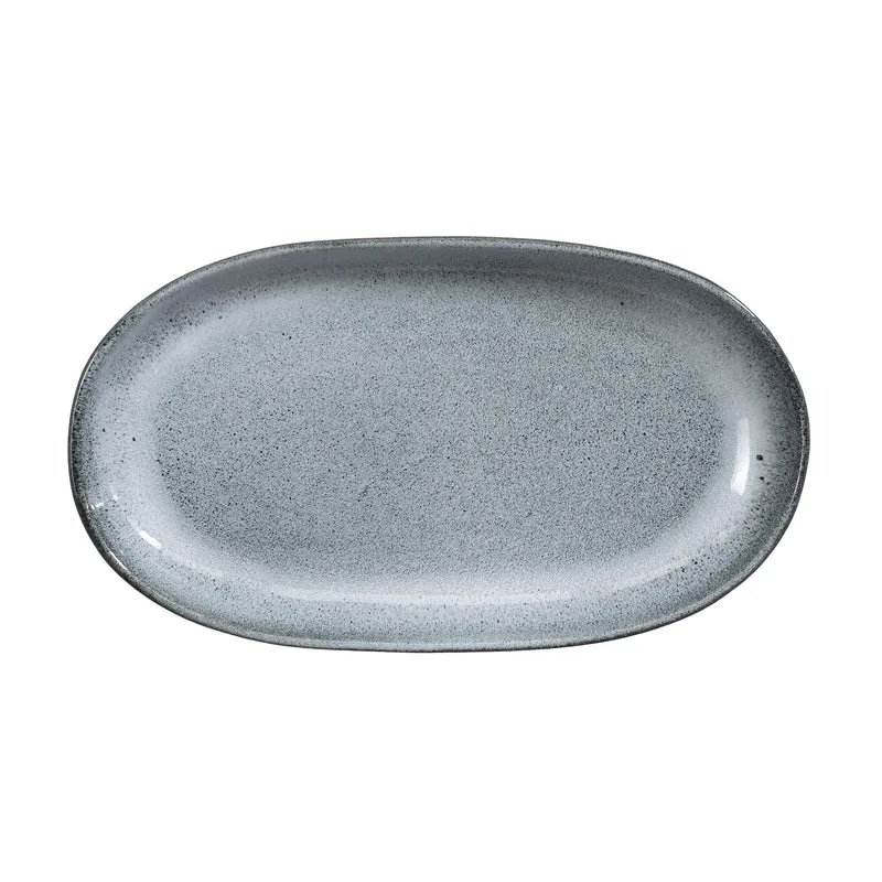 Oval plate 22cm Blue Sand