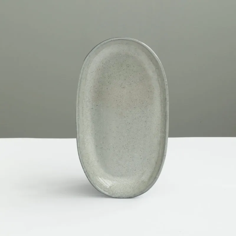 Oval plate 22cm Midnight Grey