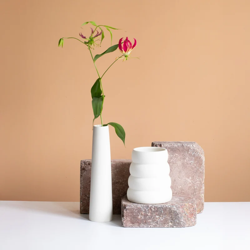 Donuts" vase Beige